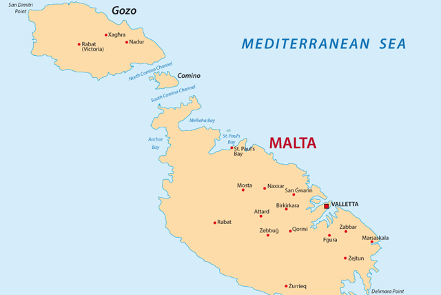 マルタのマップ